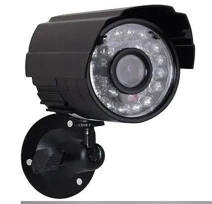 MANDOTOS 1000TVL infrared night vision security camera with waterproof housing and adjustable mount for outdoor surveillance.