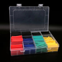 Mandotos heat-shrink tubing kit with 750 thermoresistant sleeves for electrical wire insulation and cable wrapping.