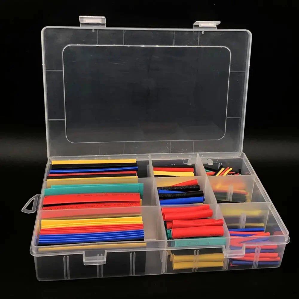 Mandotos heat-shrink tubing kit with 750 pieces, thermoresistant electrical wire and cable insulation sleeves for wiring projects.