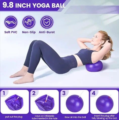 Mandotos 13-piece yoga and Pilates set with mats, blocks, straps, and accessories for fitness and stretching exercises.