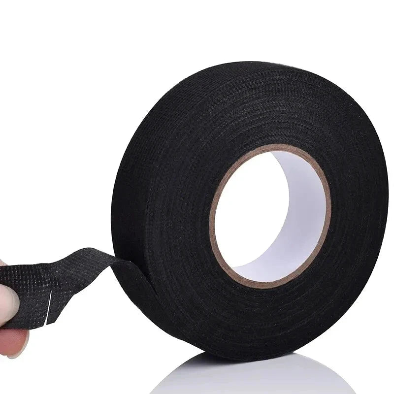 Mandotos 15-meter heat-resistant flame-retardant cloth tape for car cable harness wiring loom protection and Coroplast adhesive use