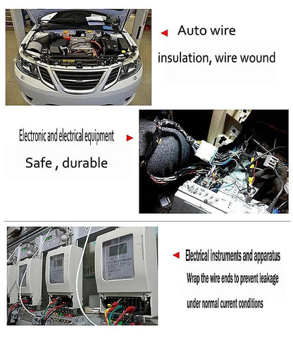 Mandotos 15-meter heat-resistant flame-retardant cloth tape for car cable harness wiring loom protection, adhesive Coroplast tape.