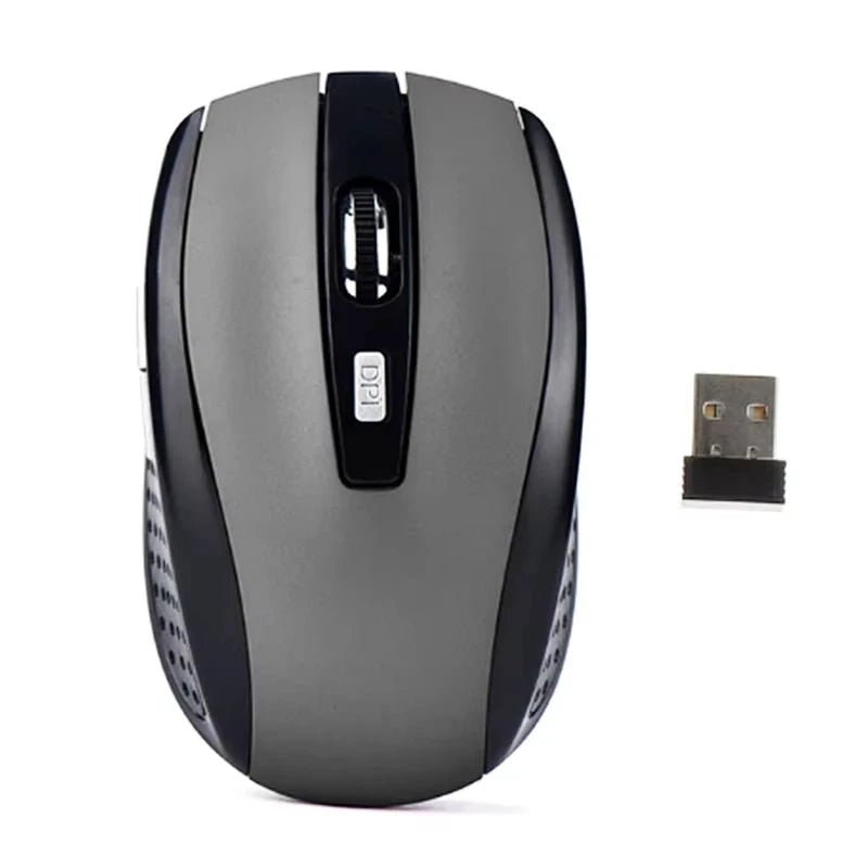 Mandotos 2.4G wireless Bluetooth ergonomic mouse with 800/1200/1600 DPI, 6 mute buttons, suitable for MacBook, tablets, and laptops.
