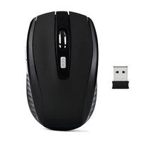 Mandotos 2.4G wireless Bluetooth ergonomic mouse with 6 mute buttons and adjustable 800/1200/1600 DPI for MacBook and laptops.