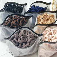 Set of 20/50 kids elastic hair bands with colorful sweets designs, suitable for girls' hair ties, clips, and headbands.
