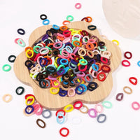 Mandotos kids elastic hair bands with sweet-themed scrunchies and clips, ideal for children’s hair accessories and baby hair styling.