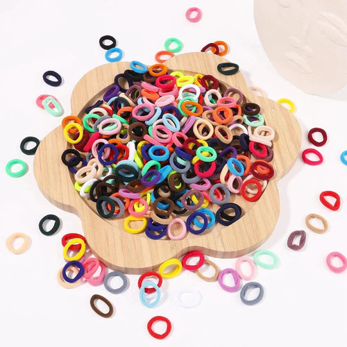 Mandotos kids elastic hair bands with sweet-themed scrunchies and clips, ideal for children’s hair accessories and baby hair styling.