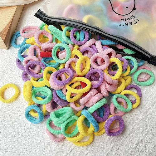 Mandotos kids elastic hair bands with colorful sweets design, ideal for girls' hair ties, scrunchies, and hair accessories.