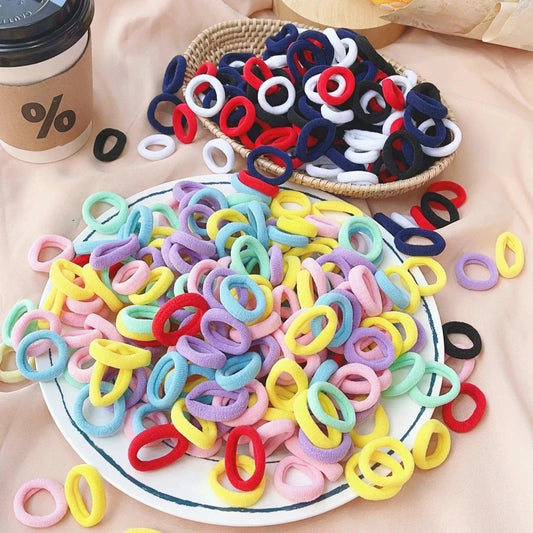 Mandotos kids elastic hair bands with colorful sweets design, suitable for girls' hair ties, clips, and headbands.