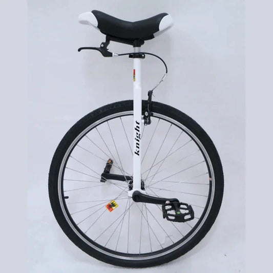 Mandotos 28-inch unicycle with brakes, heavy-duty design for men, teens, and tall riders, suitable for heights 160-195cm.
