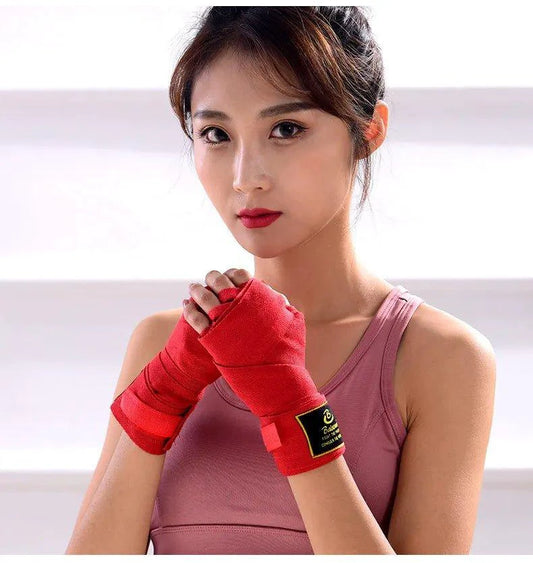 Mandotos 2-pack boxing training bandages and wraps, cotton sport bandages for sanda, kickboxing, MMA, and boxing training.