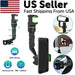 MANDOTOS 360° adjustable car mirror phone mount attached to rearview mirror, securing smartphone for hands-free driving.