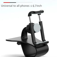 Mandotos 360° rotatable car phone holder, universal dashboard mount for mobile phones, secure auto grip bracket for cars