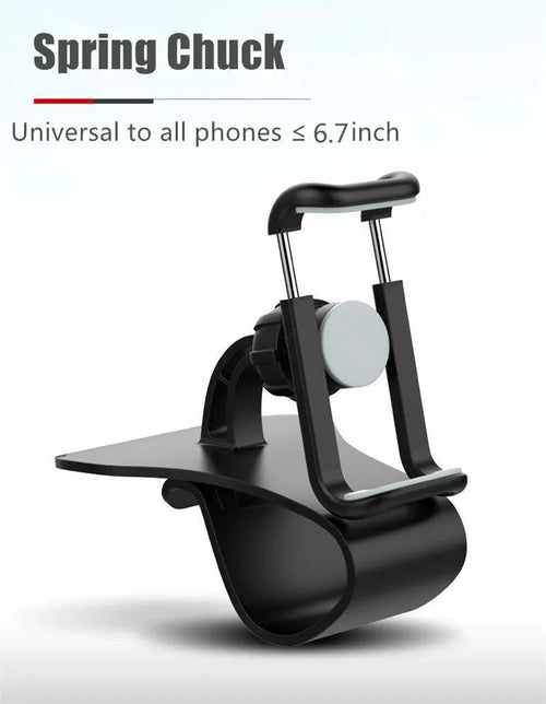 Mandotos 360° rotatable car phone holder, universal dashboard mount for mobile phones, secure auto grip bracket for cars