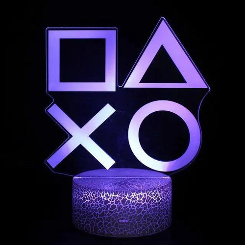 Mandotos 3D LED RGB gamer light with vibrant multi-color illumination and modern design, perfect for gaming setups.