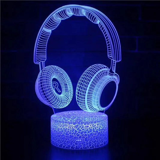 Mandotos 3D LED RGB gamer light with colorful, customizable illumination for gaming setup and room decor.