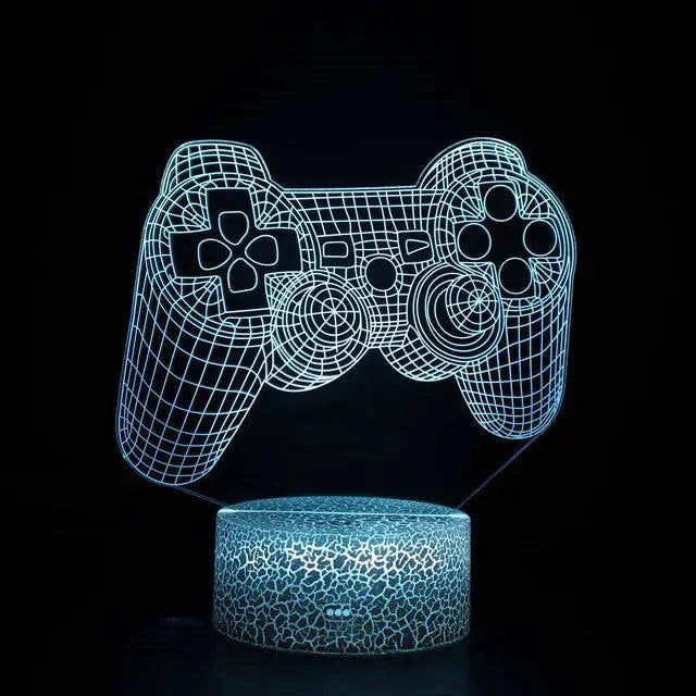 Mandotos 3D LED RGB gamer light with colorful, vibrant lighting effects perfect for gaming setups and room decor.