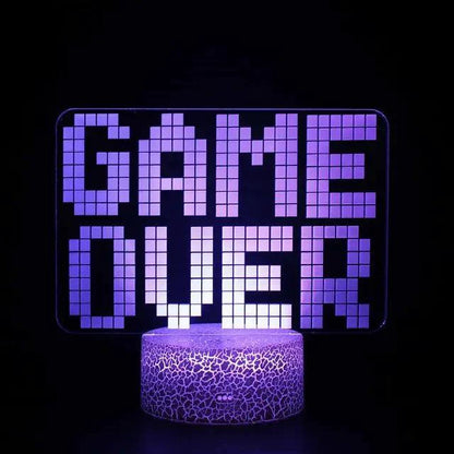 Mandotos 3D LED RGB gamer light with colorful, dynamic illumination for gaming setups and room decor.