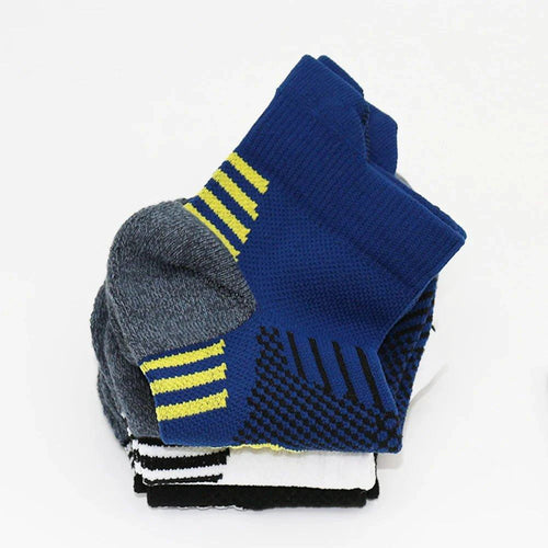 Mandotos 3-pair professional fitness sports socks with towel bottom, non-slip grip, quick-drying material, suitable for men and women.