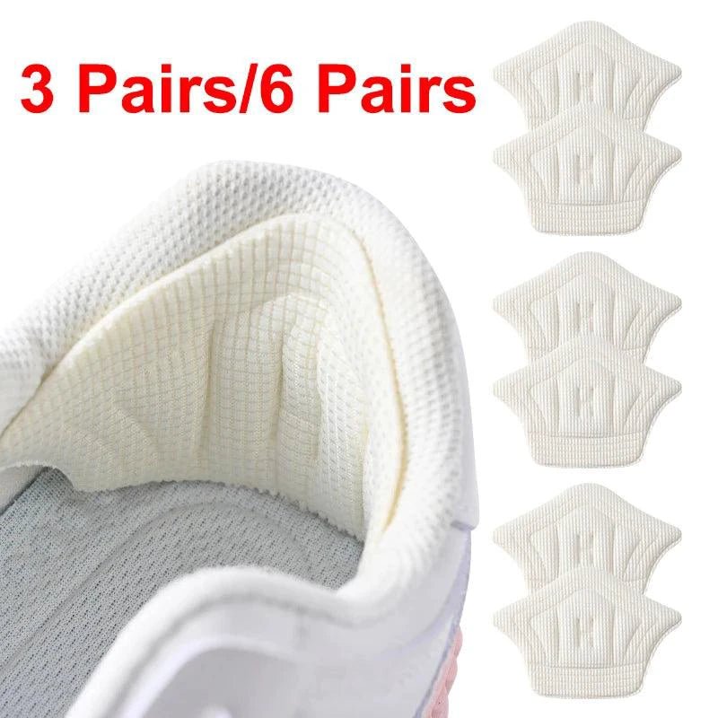 Mandotos 3 or 6 pairs of sport shoe heel pads with adjustable size, antiwear cushion inserts for added comfort and support.