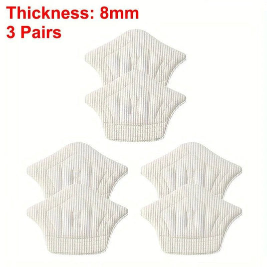 Mandotos 3 or 6 pairs of insoles heel pads for sport shoes, adjustable size antiwear foot cushion inserts with back stickers.