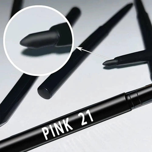 Set of three waterproof black eyeliner pencils by MANDOTOS, smudge-proof, long-lasting, ideal for beginner eye makeup.