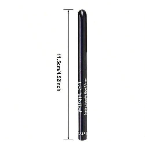 Set of three waterproof black eyeliner pencils by MANDOTOS, smudge-proof, long-lasting, and beginner-friendly for eye makeup.