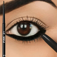 Mandotos 3-piece waterproof black eyeliner pencils with smudge-proof, long-lasting formula for easy eye makeup application.