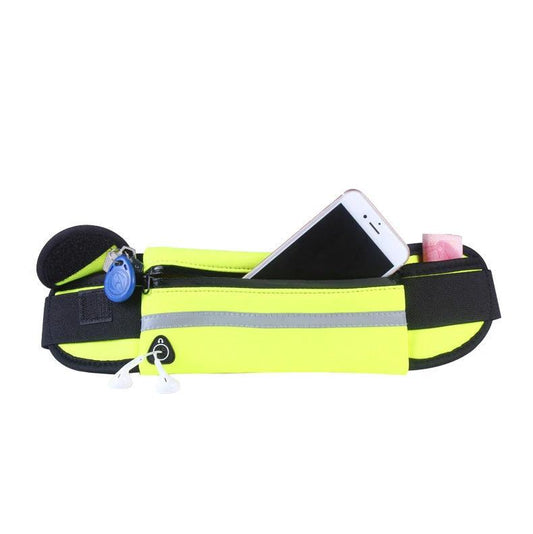 Mandotos fitness waist bag with pocket, slim running and jogging belt, ideal for hiking, cycling, and gym workouts.