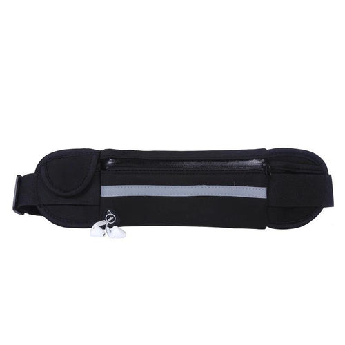 Mandotos fitness waist bag with pocket, slim running jogging belt, fanny pack for hiking, cycling, workout, and gym activities.