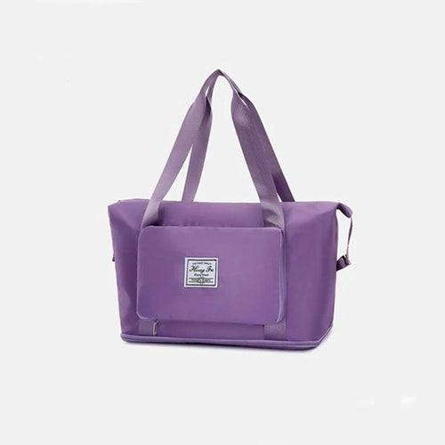 Mandotos foldable waterproof travel bag with large capacity, ideal for gym, fitness, and overnight trips for women.