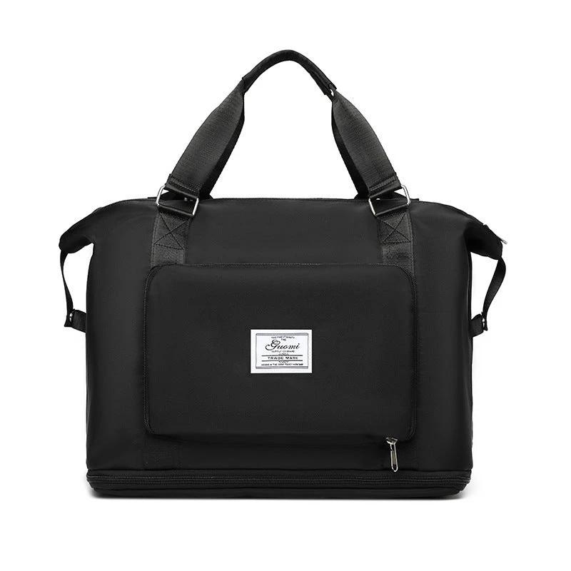 Mandotos folding travel bag for women, versatile backpack, shoulder, gym, and weekend overnight bag with compact foldable design