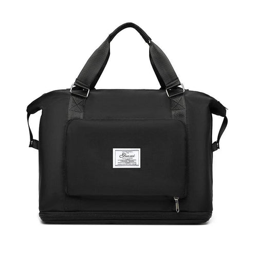 Mandotos folding travel bag for women, versatile backpack, shoulder, gym, and weekend overnight bag with compact foldable design