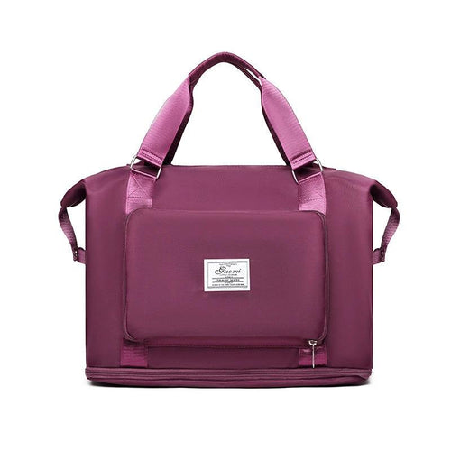 Mandotos folding travel bag for women, versatile backpack, shoulder bag, gym, weekender, overnight travel, compact and lightweight.