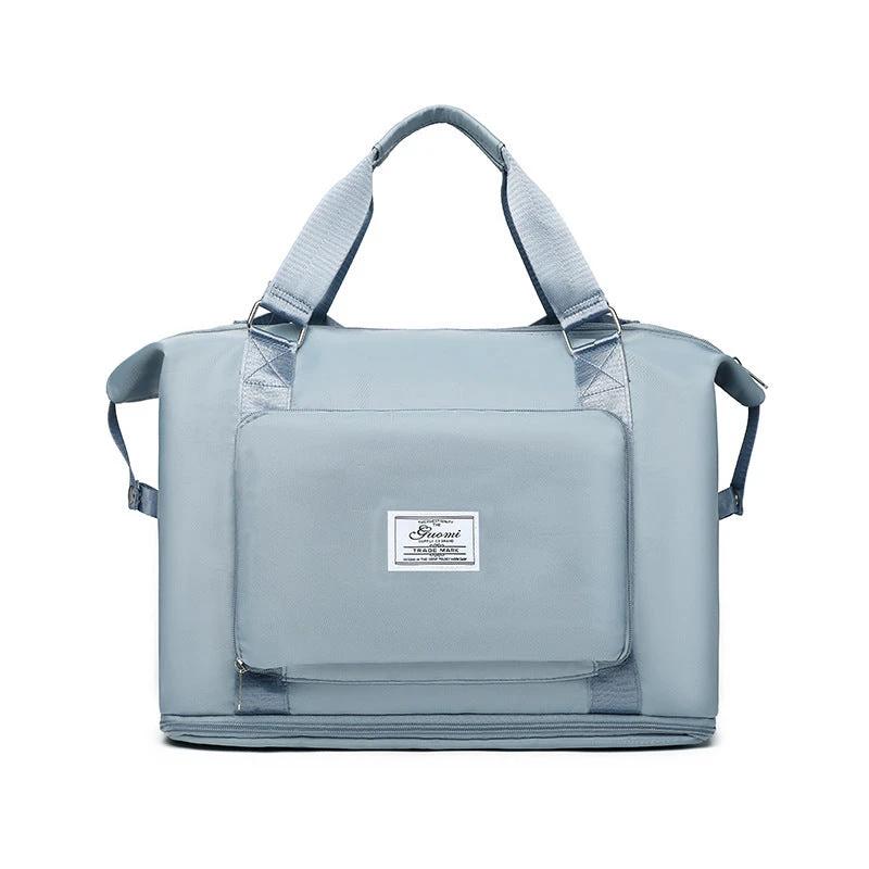 Mandotos folding travel bag for women, versatile backpack, shoulder, gym, and weekend overnight bag, compact and lightweight.