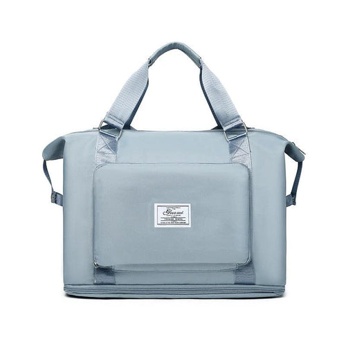 Mandotos folding travel bag for women, versatile backpack, shoulder, gym, and weekend overnight bag, compact and lightweight.