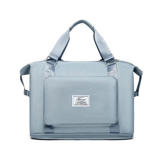 Mandotos folding travel bag for women, versatile backpack, shoulder, gym, and weekend overnight bag, compact and lightweight.