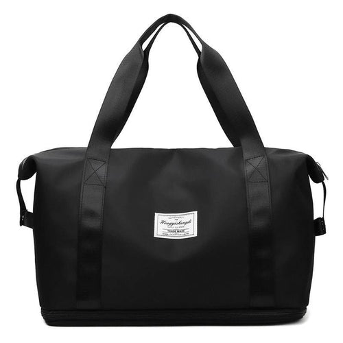 Mandotos large capacity travel bag for fitness, gym, workout, yoga, and outdoor use, with shoulder strap and spacious design.