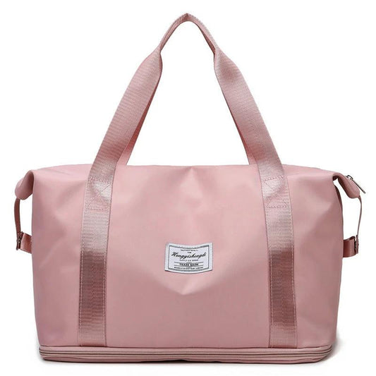 Mandotos large capacity travel bag with shoulder strap, ideal for gym, workout, yoga, and outdoor activities.