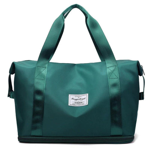 Mandotos large capacity travel bag with gym and workout compartments, ideal for yoga, outdoor, and fitness activities.