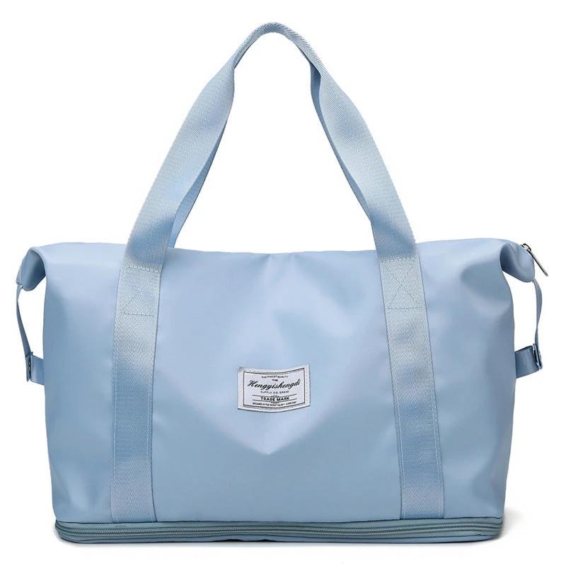 Mandotos large capacity travel bag for fitness, gym, workout, yoga, and outdoor activities, shoulder style with spacious storage.