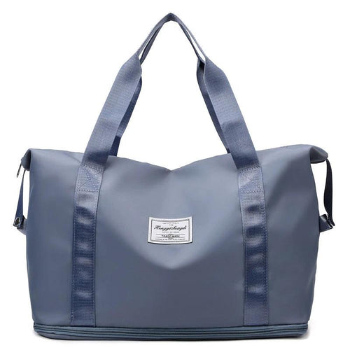 Mandotos large capacity travel bag with shoulder strap, ideal for gym, workout, yoga, and outdoor activities.