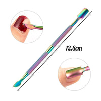 Mandotos 4-piece professional stainless steel nail cutter, scissors, nippers, cuticle pusher, and remover for manicure and nail care.