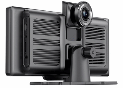 Mandotos 4K 10.26-inch mirror dash cam with Carplay and Android Auto, showing the sleek display mounted in a vehicle interior.