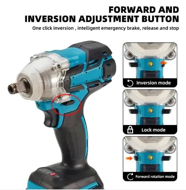 MANDOTOS 5-piece pro electric wrench kit with various wrench sizes and accessories for versatile, high-performance tightening and loosening.