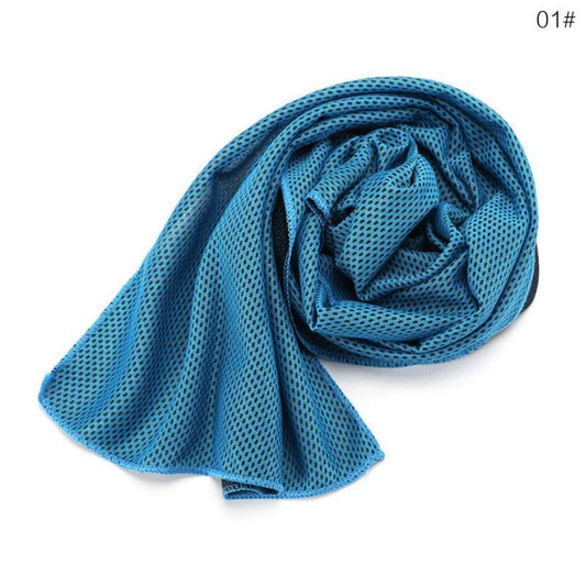 Mandotos sports cooling towel, soft breathable microfiber ice-cold towel for yoga, golf, gym, camping, running, and fitness activities.