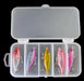 Set of five MANDOTOS Pro Angler Lures in various colors and sizes, designed for fishing enthusiasts.
