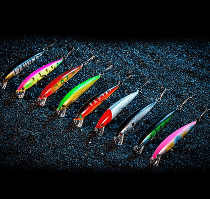 Mandotos 7cm triple-sharp minnow fishing lure with realistic fish design, ideal for freshwater and saltwater angling.