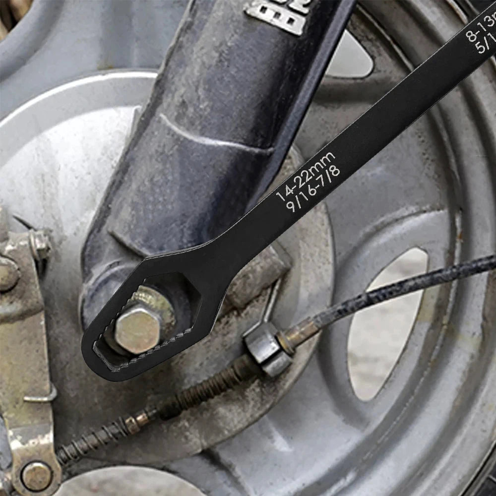 Mandotos 8-22mm universal Torx wrench with self-tightening design, double-head spanner for factory use and adjustable glass repair.