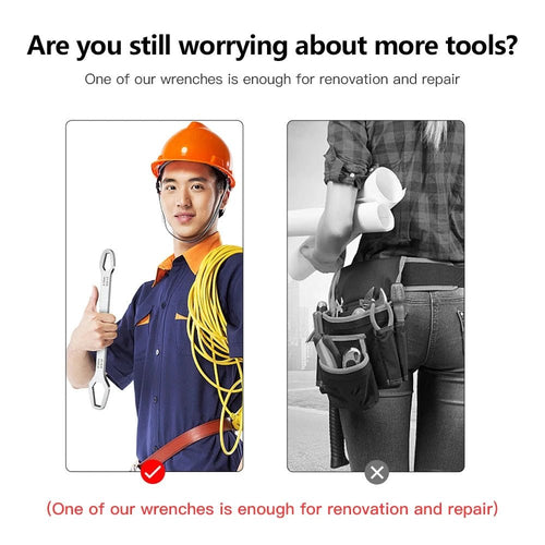 Mandotos 8-22mm universal Torx wrench with self-tightening, adjustable design, double-head spanner for factory hand tool use.
